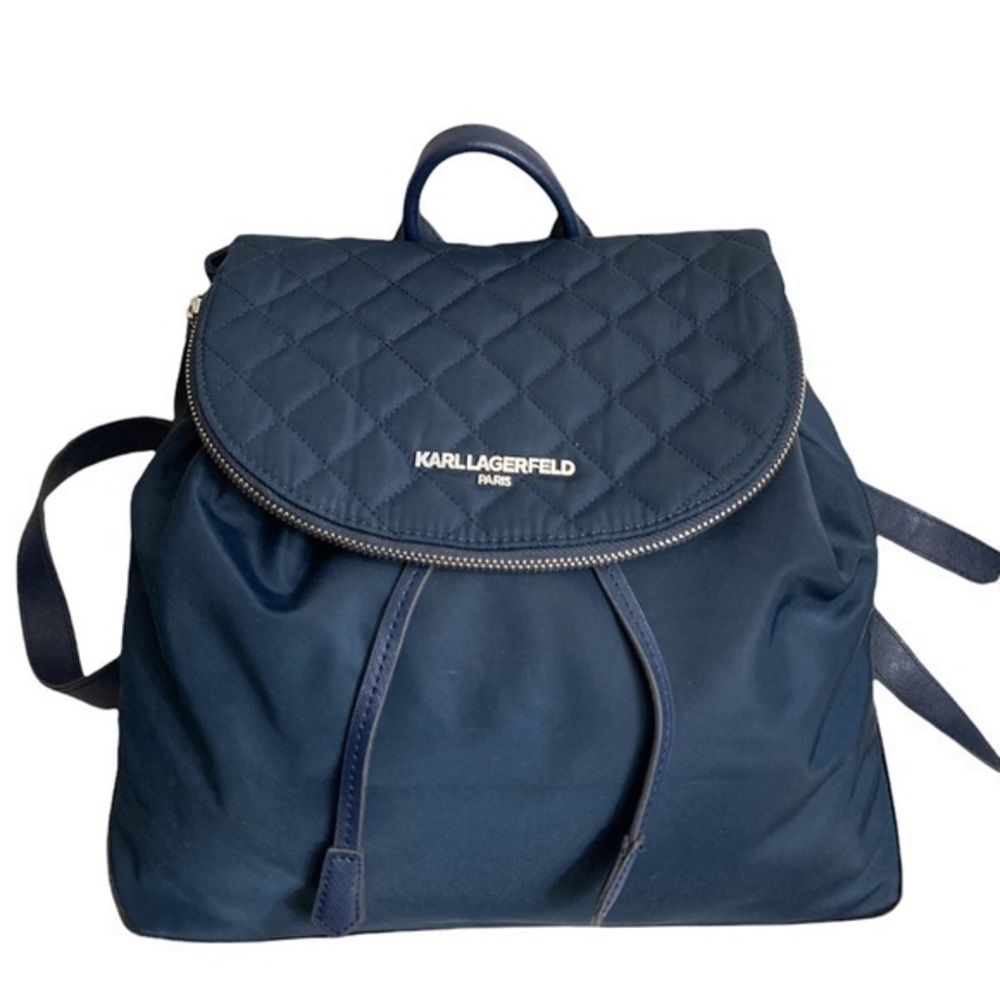 Karl lagerfeld Paris blue nylon backpack